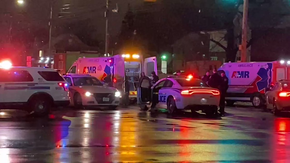 RPD car involved in a 2 vehicle crash. Intersection of Lyell Ave & Mt Read.  2 AMR ambulances transported. It appears at least one person ran from the other vehicle and then was taken into custody.
