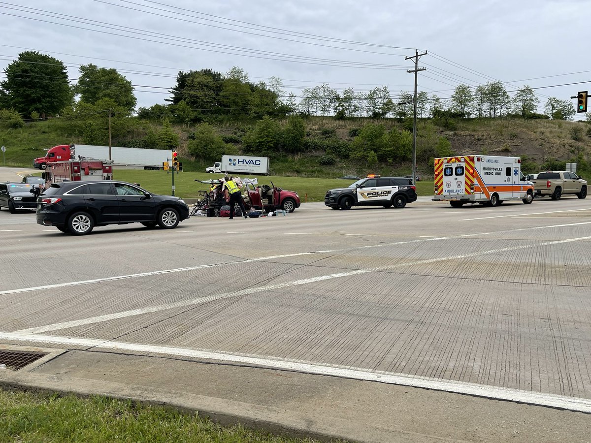 This is at Route 22 and Harrison City Road. Multiple cars involved. No word yet on injuries