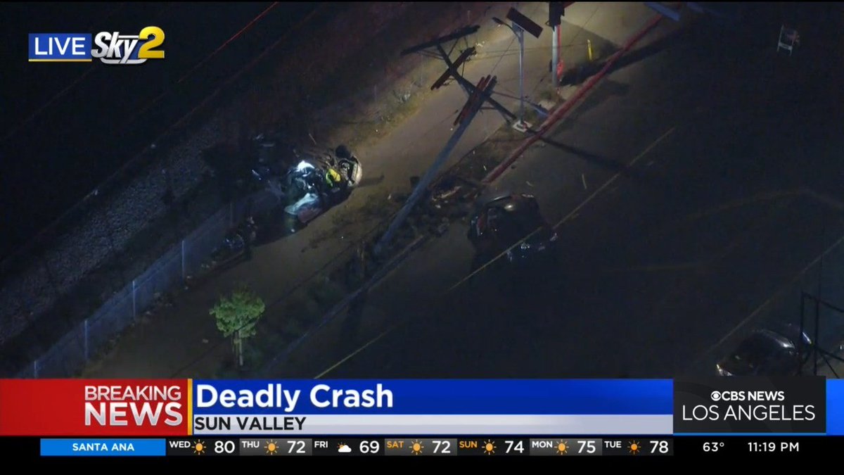 Two-car crash in Sun Valley left one person dead. One of the vehicles involved landed close to railroad tracks