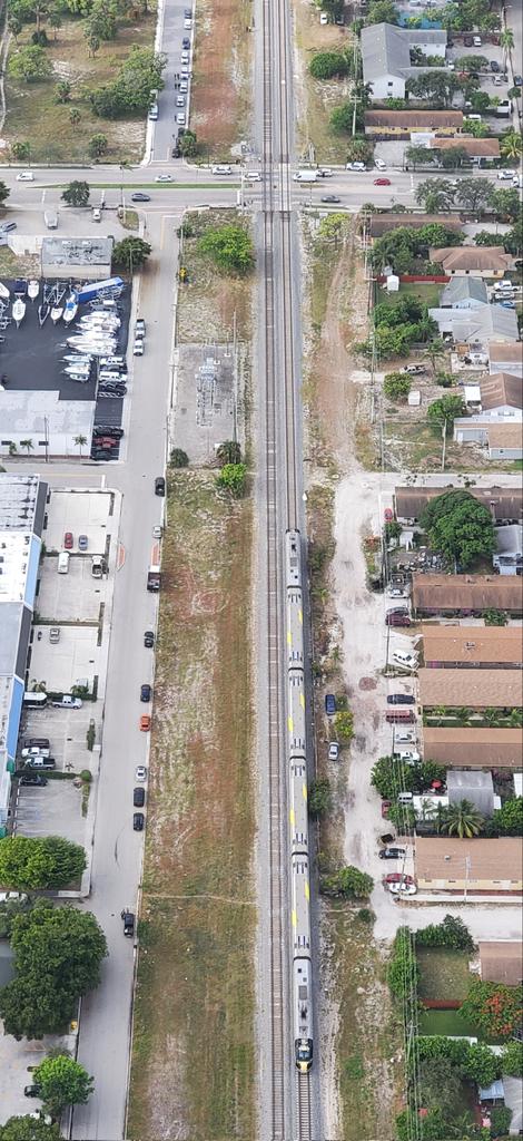 Eastbound 10th Ave  PBSO is investigating a pedestrian vs a Brightline Train in Lake worth Beach A person walked eastbound across the tracks and was struck by a Northbound train
