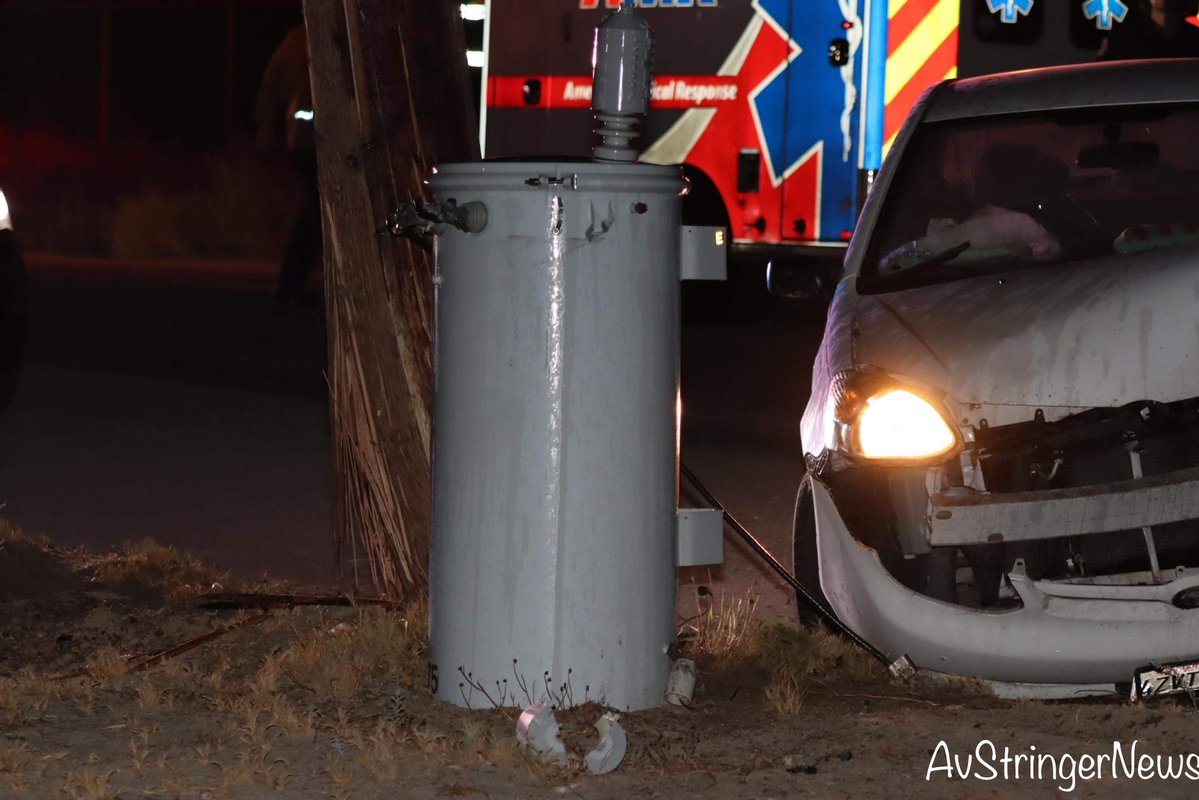 Lancaster,Ca: 901t/902r (traffic collision unknown if injuries/rescue reslonding ) Division St And Ave G, vehicle vs telephone poll. Telephone pole down non injury accident.