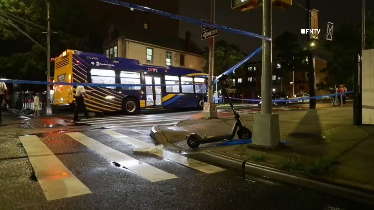 Person has died after being struck by MTA bus in Queens.nn Incident happened around 9:50pm near 89th Avenue and 168th street in Jamaica Queens while victim was riding a scooter  Victim was pronounced at the hospital