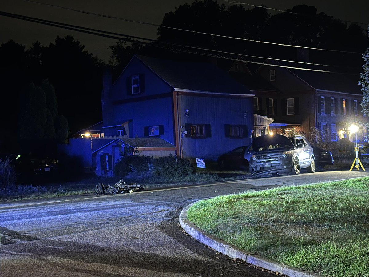 One person was flown to a Boston hospital after a crash involving a motorbike in Easton. Officials on-scene say state police were called in to assist with the investigation on Prospect Street.