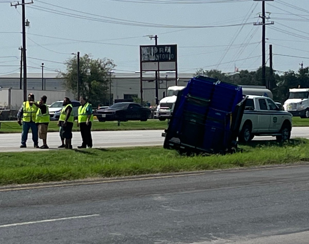 FATAL ACCIDENT: Police said the man was driving a truck when he lost the load he was hauling. After he got out to pick up the trash cans that fell out, he was hit by an 18-wheeler who didn't see him