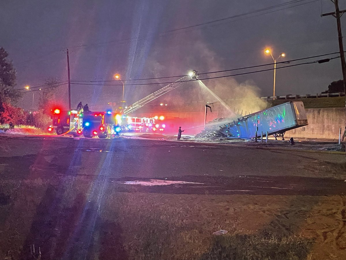 no injuries on this 18-wheeler fire this morning along CF Hawn Freeway and S Beltline Road. Dallas Fire Rescue says they've been working on getting this out since a little after 4 a.m. FD says no cause yet