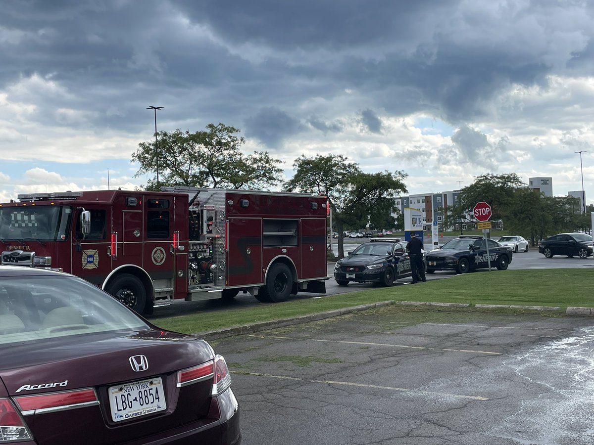 @monroesheriffny @HenriettaFire and @chsmobilehealth on scene of a two car crash in front of Marketplace Mall at Marketplace Drive and West Henrietta Road. I saw at least two patients being loaded into ambulances