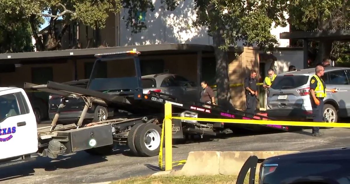 An off-duty Bexar County Sheriff's deputy is hospitalized after being hit by a vehicle while working traffic control on the Northwest Side