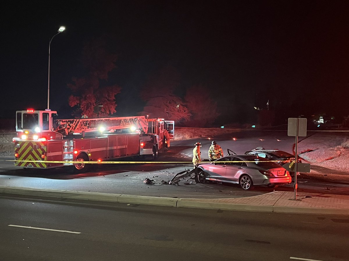 Crews are on the scene of a fatal crash on Douglas Road in Rancho Cordova.Metro Fire said two adults & two children were in one of the cars. The adult driver died. The other three have minor injuries