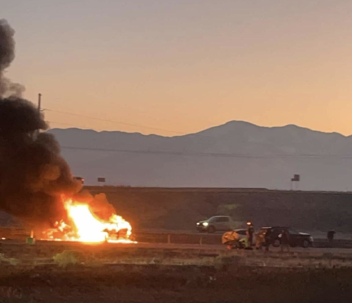 UHP On scene of a fatal 5-car crash on WB I-80 at 7200 W tonight. A pickup rear-ended a car, causing both to catch fire.  3 more cars became involved. One driver, a 47-yr-old from Tooele, deceased; another, 33, seriously injured. WB I-80 closed