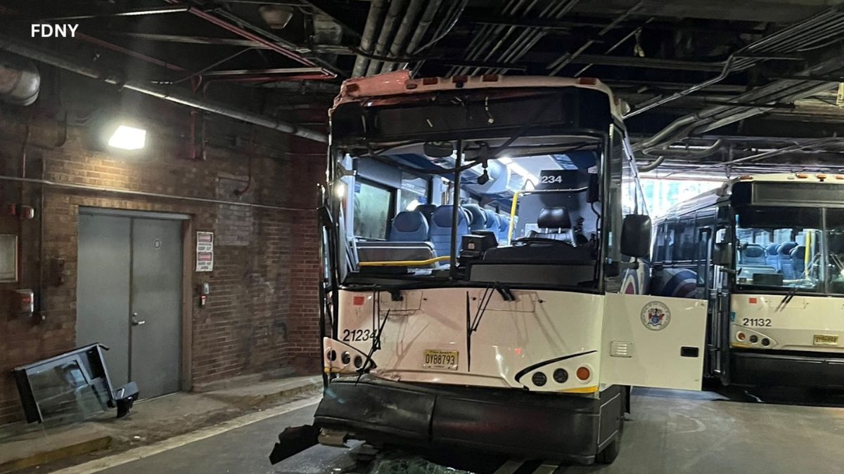 2 buses collide at Port Authority, 12 people injured