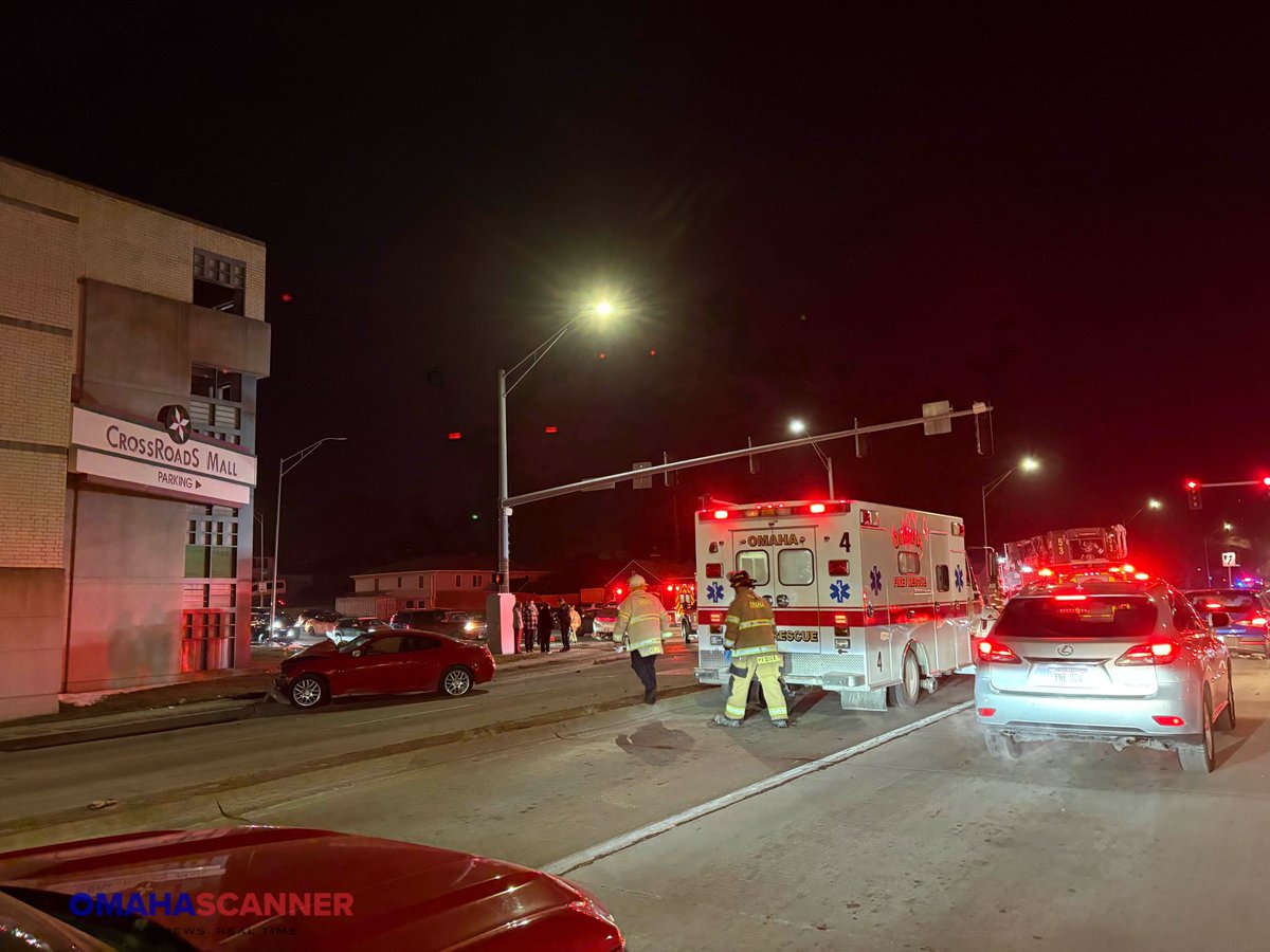 Omaha Fire was called to 72nd and Cass Street for a multi-vehicle crash. An 18 y/o male was transported Code 3 Trauma (critical) to Bergan. Three other patients were transported Code 2 to Children’s Hospital