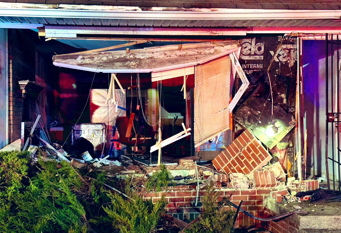 Crash with vehicle striking homes 5400 block Central Ave SE. Vehicle overturned after striking 2 one story homes. 1 home suffered significant structural damage. 3 home occupants   driver evaluated by EMS & required no further treatment.