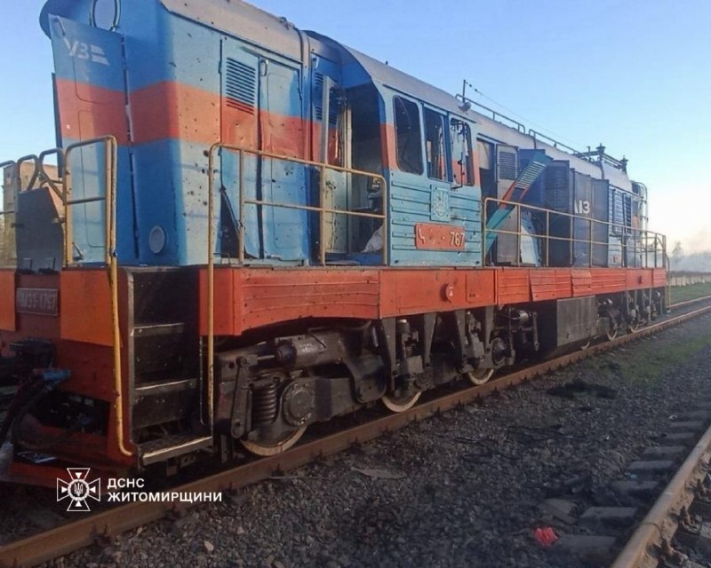 One person killed, as result of drone strike at the railway infrastructure in Zhytomyr region