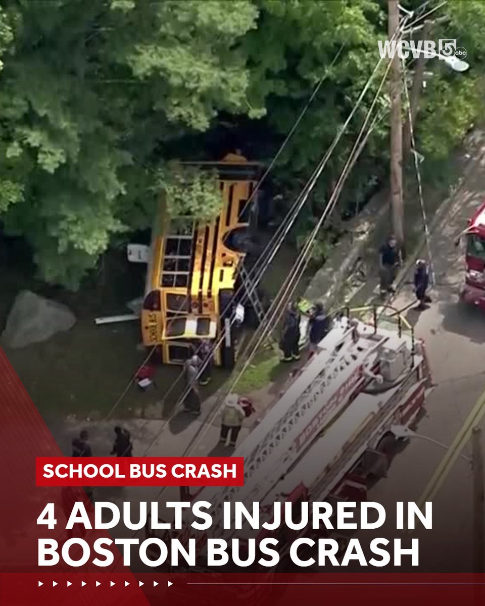 Multiple people were injured in a school bus rollover on Thursday afternoon
