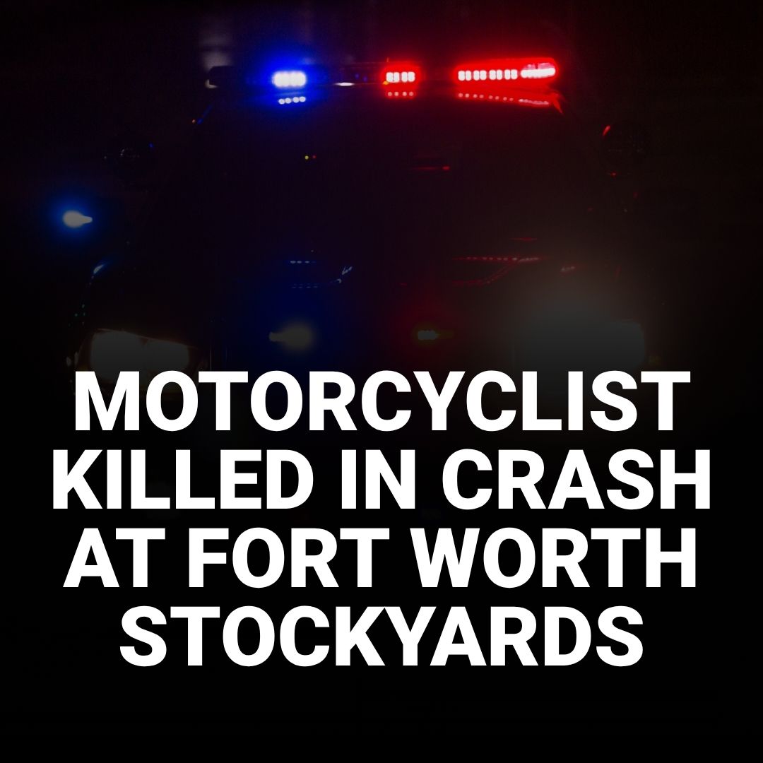Motorcyclist killed in crash at Fort Worth Stockyards. Fort Worth police say the motorcyclist was not wearing a helmet