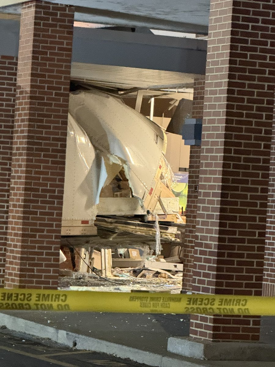 A semi-truck has crashed into the ALDI off Gallatin Ave in East Nashville. No injuries have been reported. The cab of the truck is sitting inside the store like a shopping cart in the middle of an aisle. The driver is being questioned