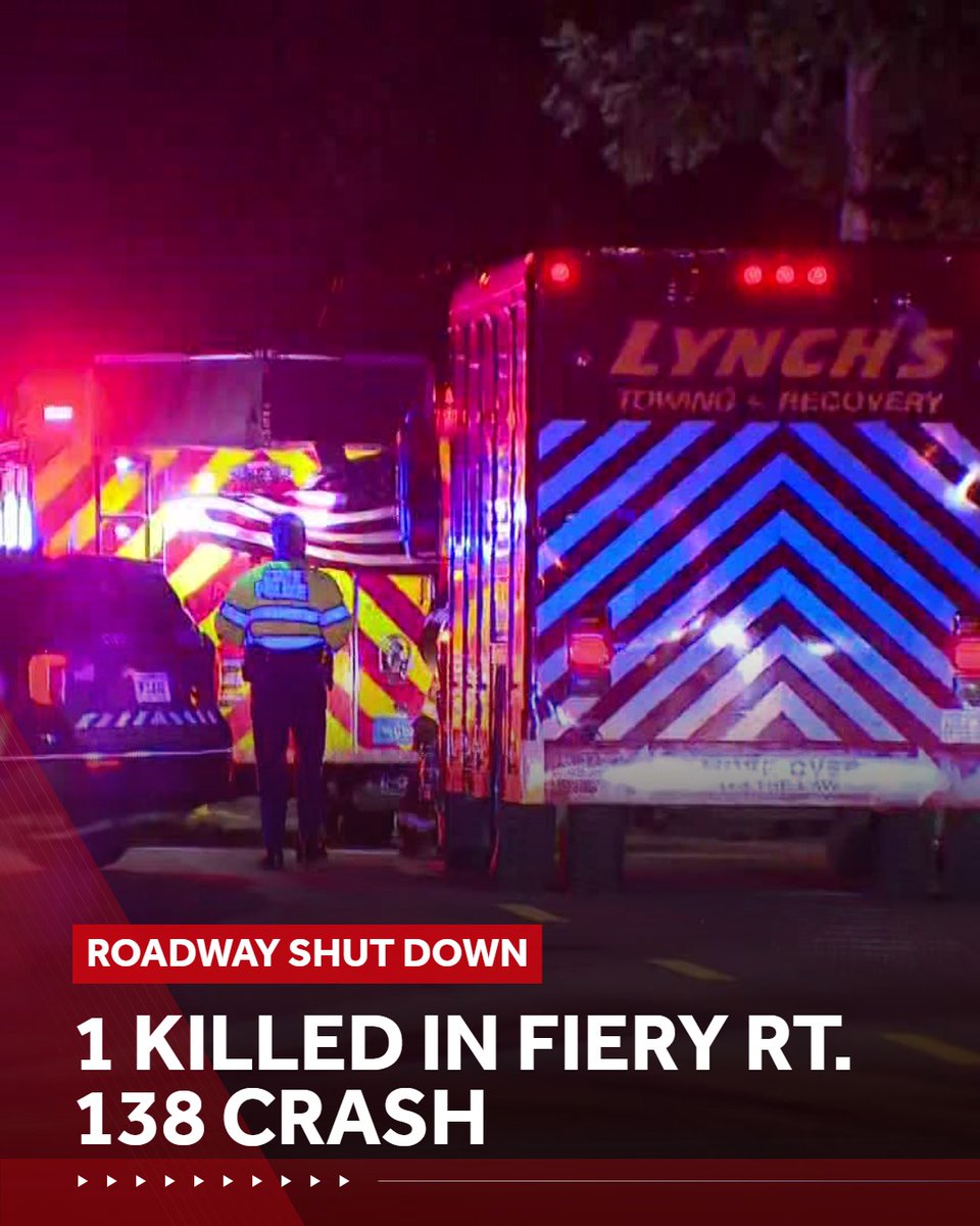 A portion of Route 138 is shut down after a head-on collision left one person dead in Easton, Massachusetts, state police said