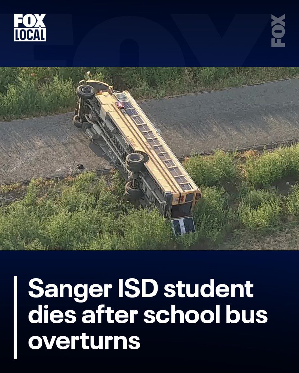 Sanger ISD has confirmed a student died on Thursday after a school bus overturned in Denton