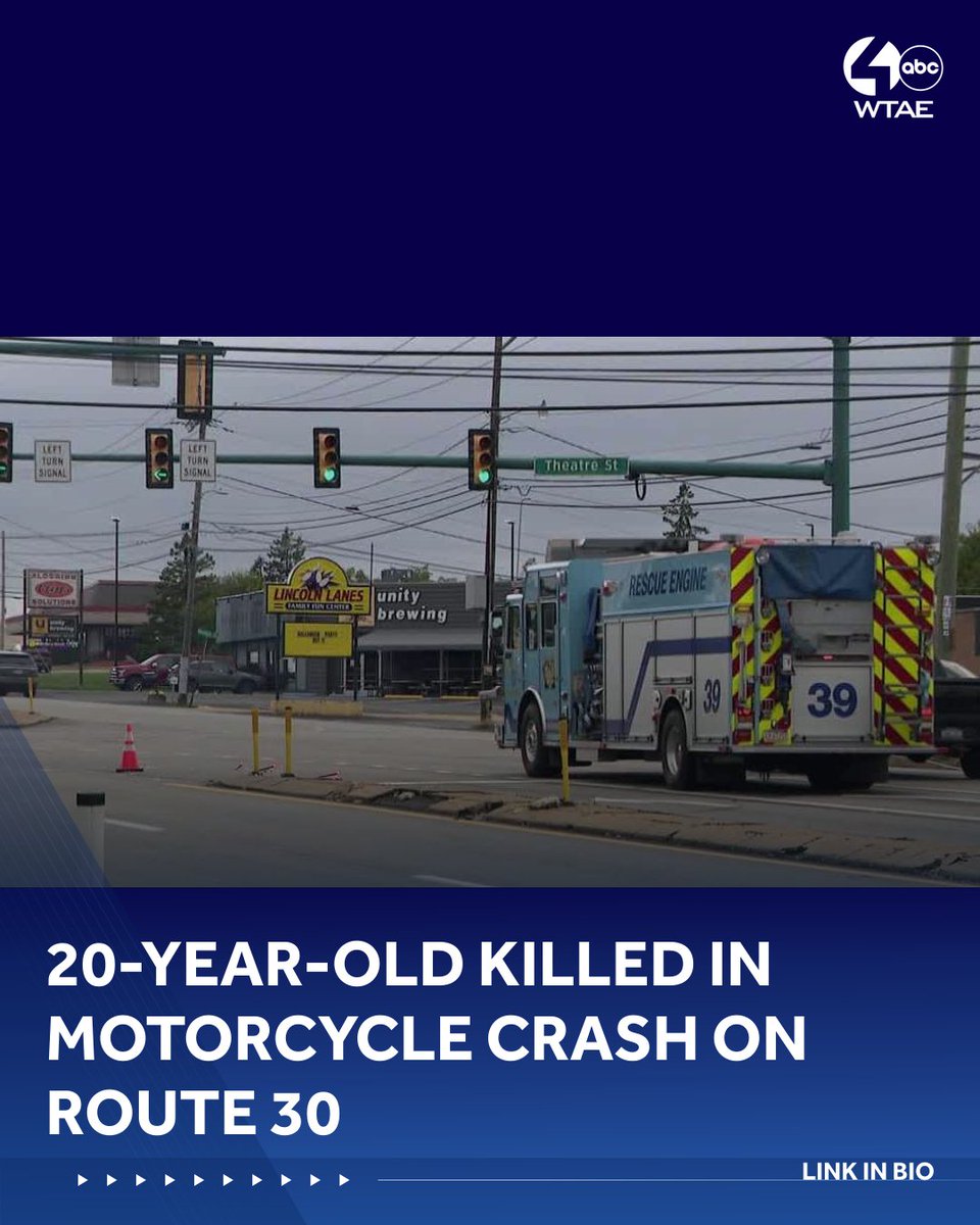 20-year-old killed in motorcycle crash on Route 30