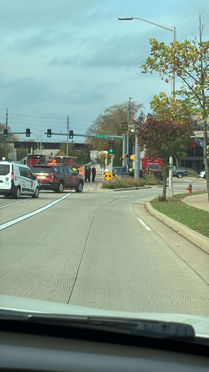 Wauwatosa WI - Mayfair/Watertown - Vehicle crash with injuries. One ambulance involved in the crash. Supporter submitted photos